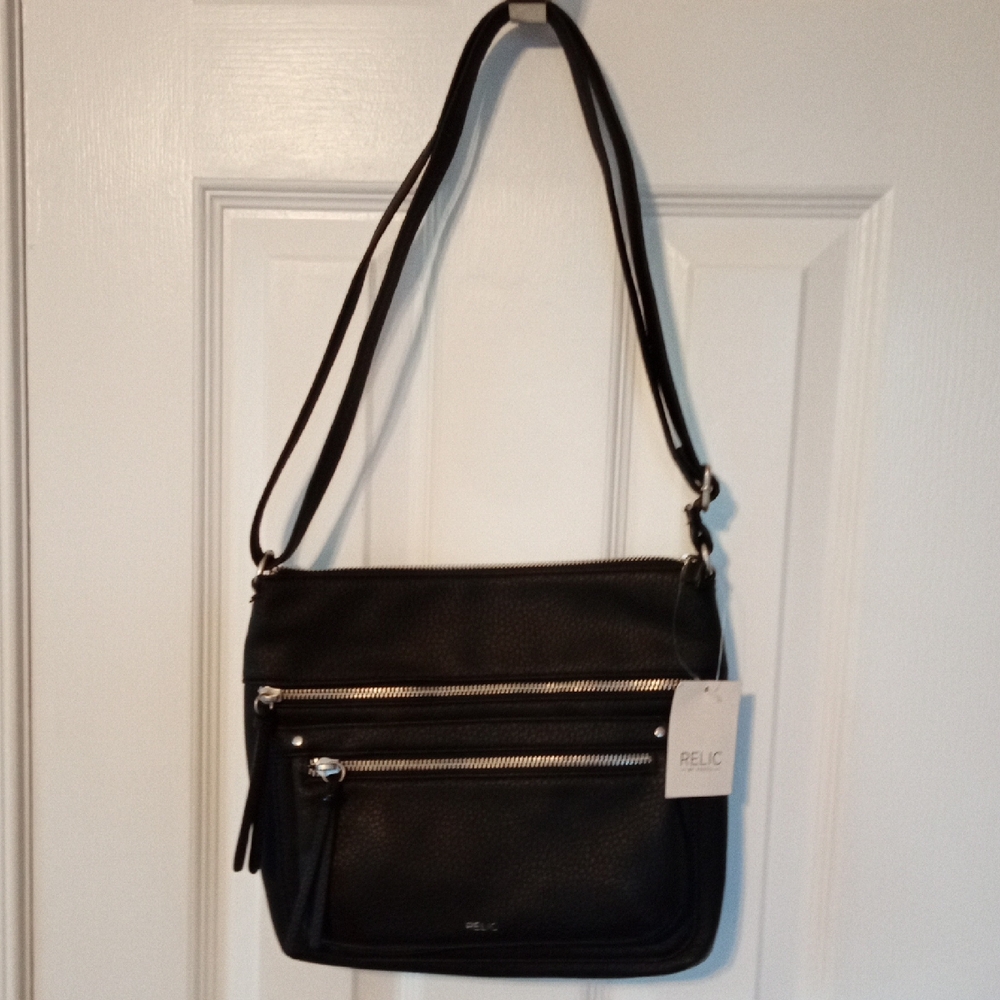 Relic Elegant Black Crossbody Bag